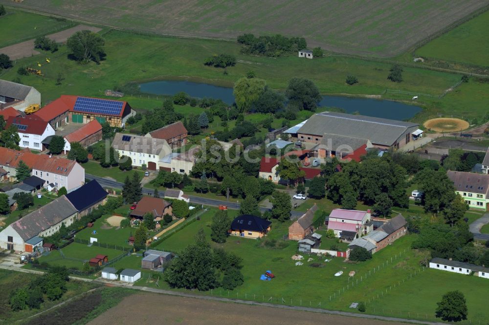 Luftaufnahme Jeserig Niederwerbig - Dorfkern in Jeserig Niederwerbig im Bundesland Brandenburg