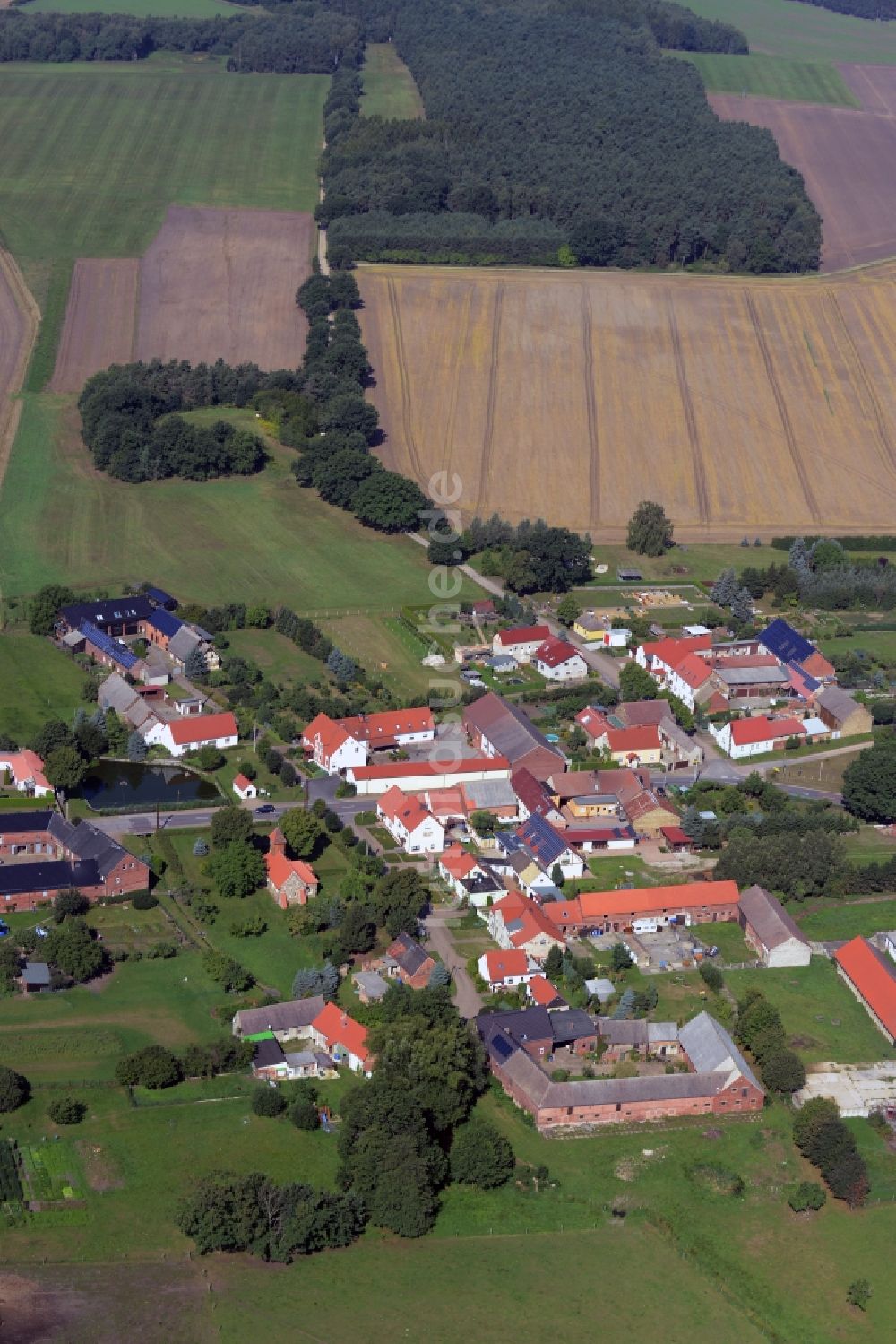 Luftbild Kerzendorf - Dorfkern in Kerzendorf im Bundesland Sachsen-Anhalt