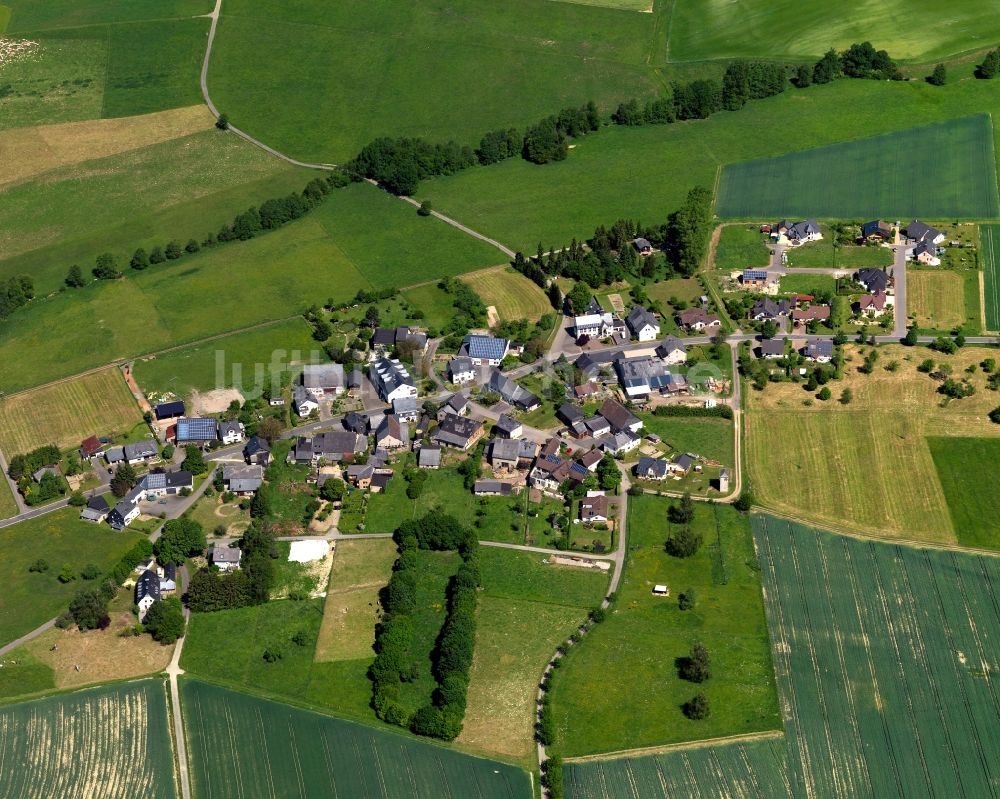 Kludenbach von oben - Dorfkern in Kludenbach im Bundesland Rheinland-Pfalz