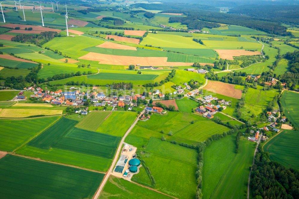 Luftaufnahme Kohlgrund - Dorfkern in Kohlgrund im Bundesland Hessen, Deutschland