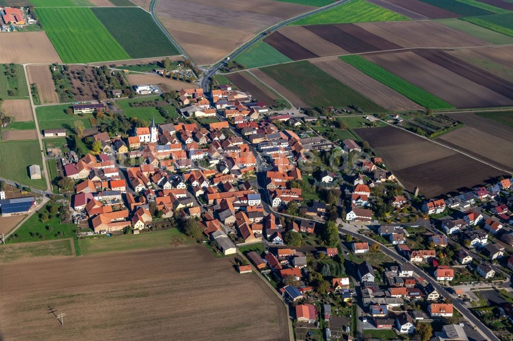 Luftbild Kolitzheim - Dorfkern in Kolitzheim im Bundesland Bayern, Deutschland