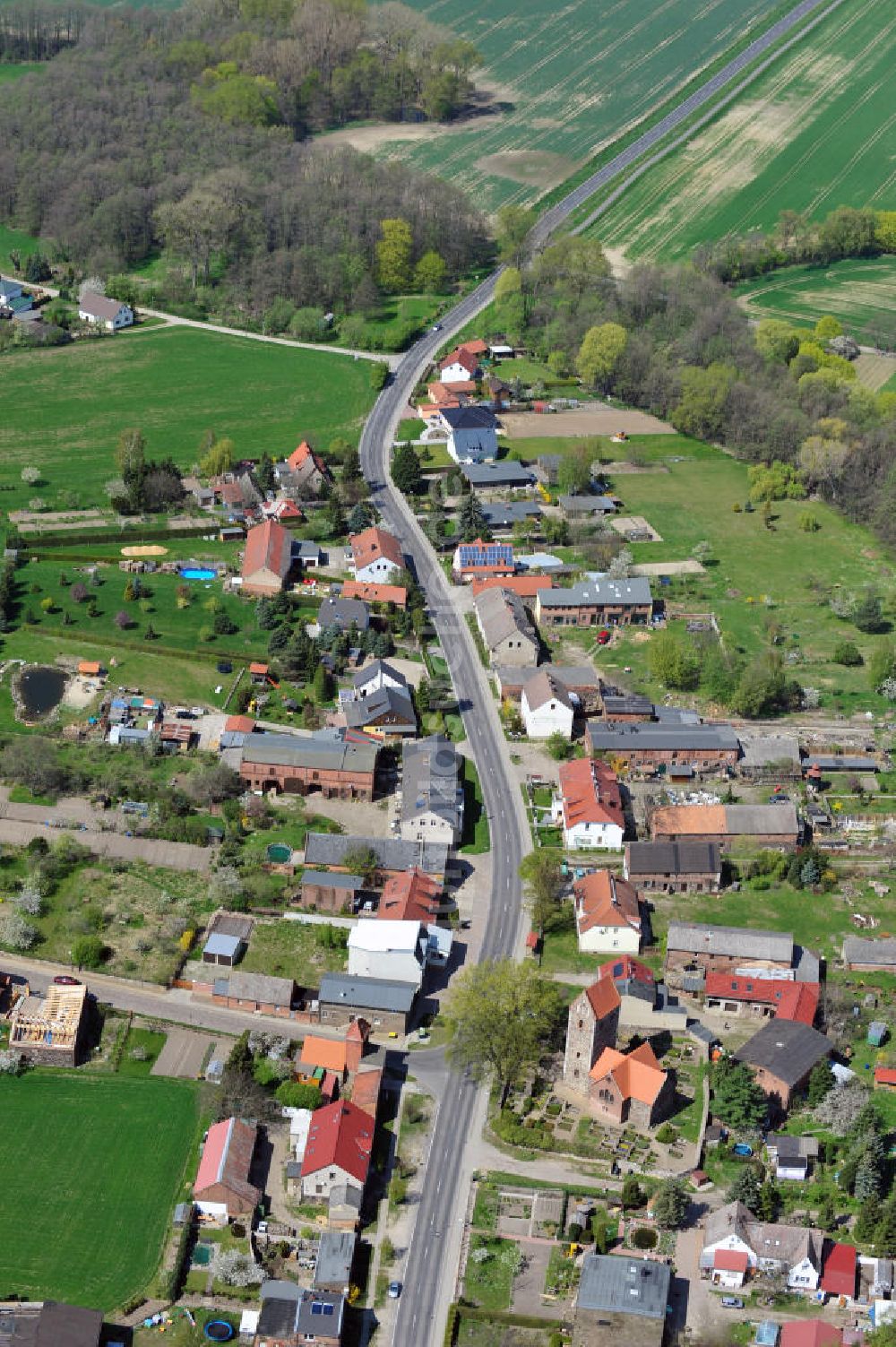 Luftbild Krummensee - Dorfkern von Krummensee