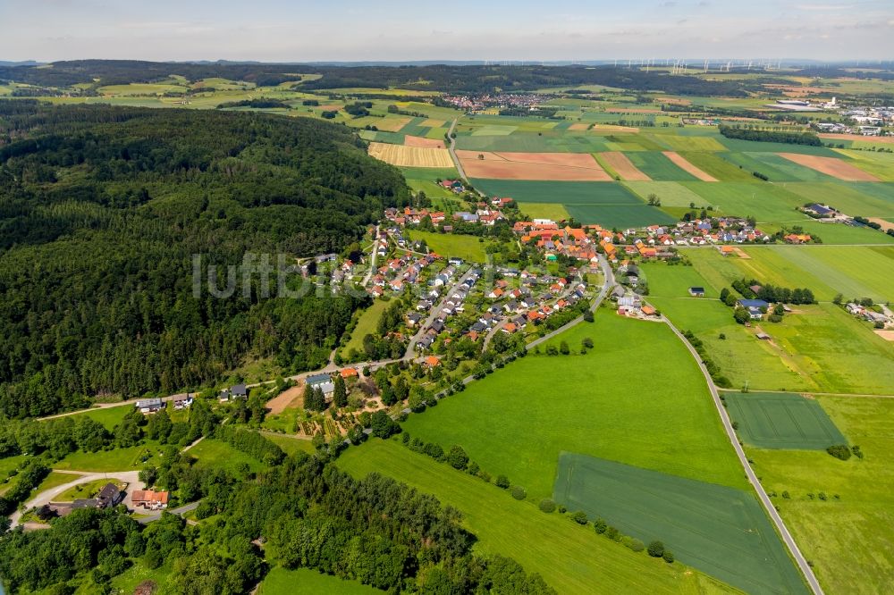 Luftbild Lengefeld - Dorfkern in Lengefeld im Bundesland Hessen, Deutschland