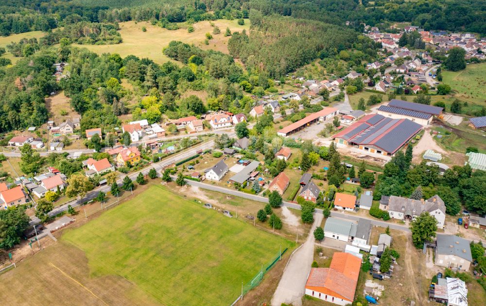 Liepe aus der Vogelperspektive: Dorfkern in Liepe im Bundesland Brandenburg, Deutschland