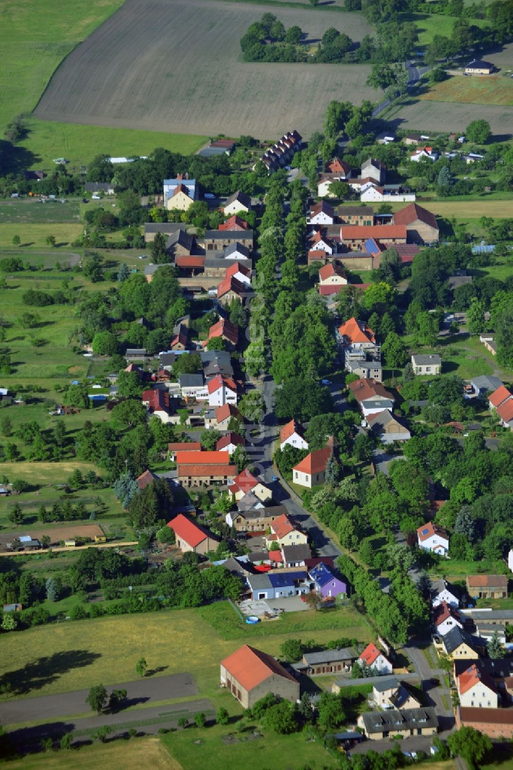 Luftbild Löwenbruch - Dorfkern in Löwenbruch im Bundesland Brandenburg