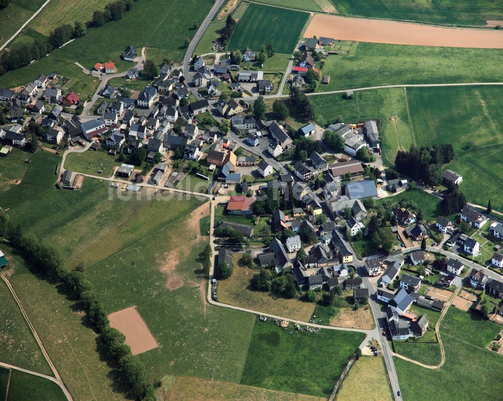 Marienfels von oben - Dorfkern in Marienfels im Bundesland Rheinland-Pfalz