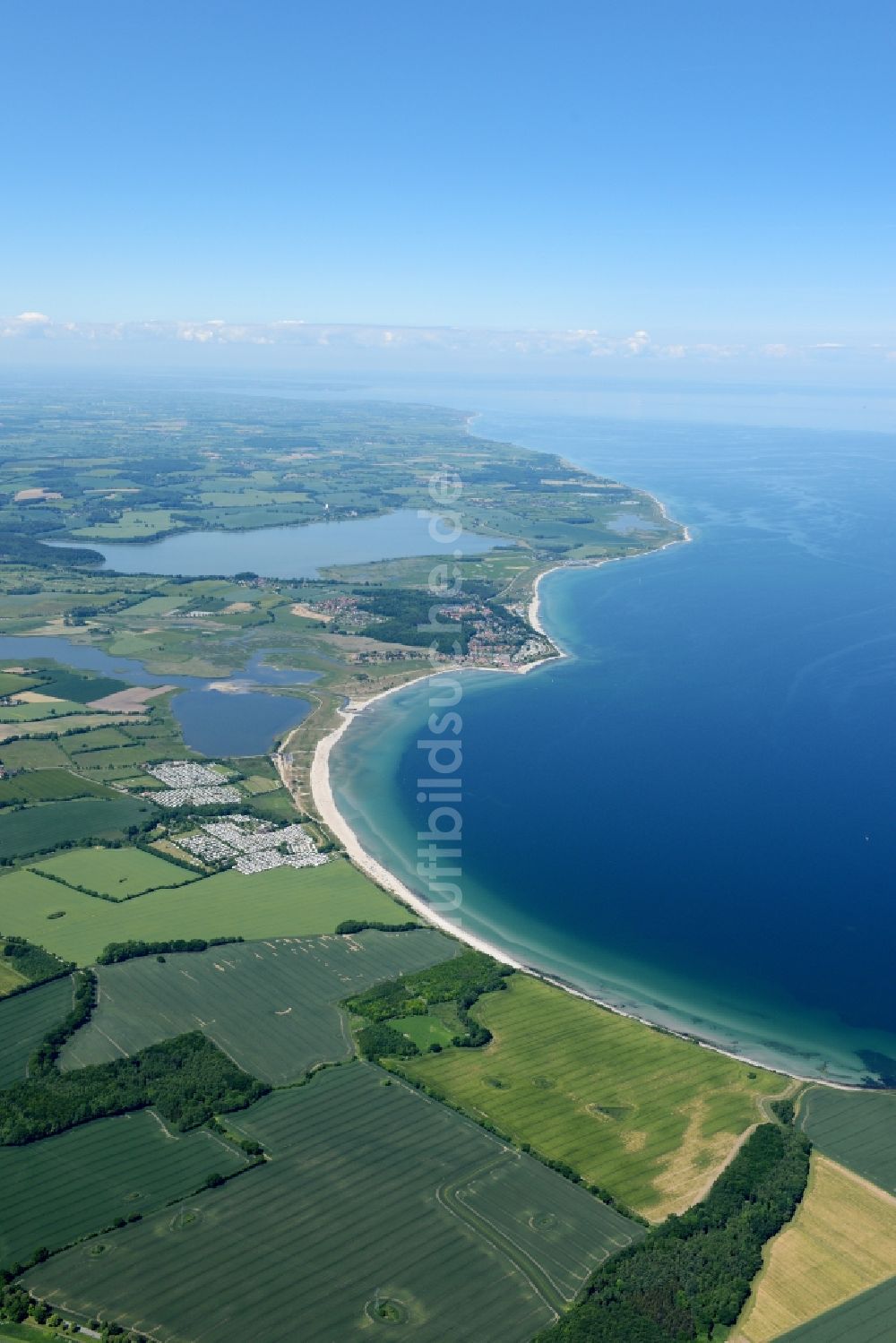 Luftbild Sehlendorf - Dorfkern am Meeres- Küstenbereich der Ostsee in Sehlendorf im Bundesland Schleswig-Holstein