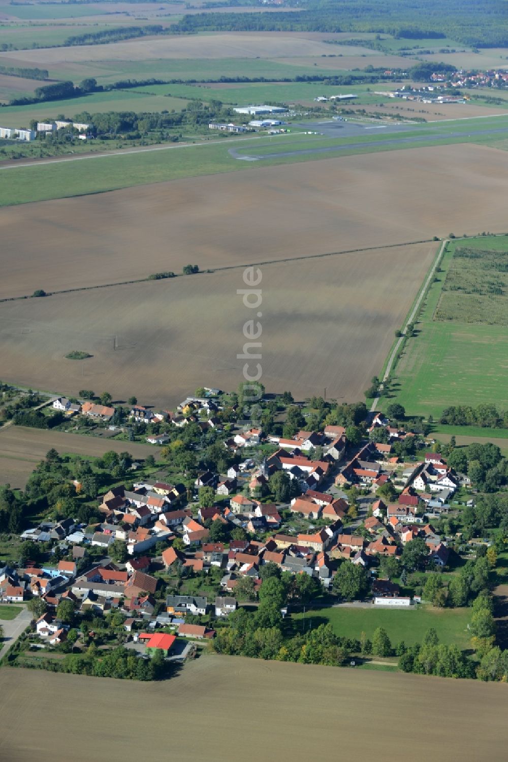 Luftbild Mehrstedt - Dorfkern in Mehrstedt im Bundesland Thüringen