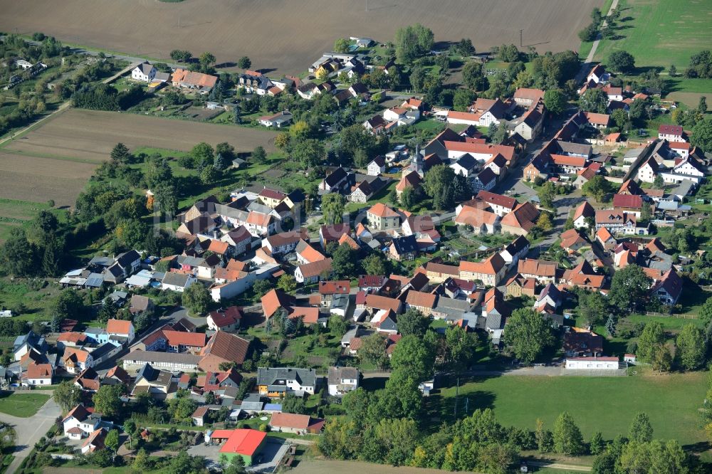 Luftaufnahme Mehrstedt - Dorfkern in Mehrstedt im Bundesland Thüringen