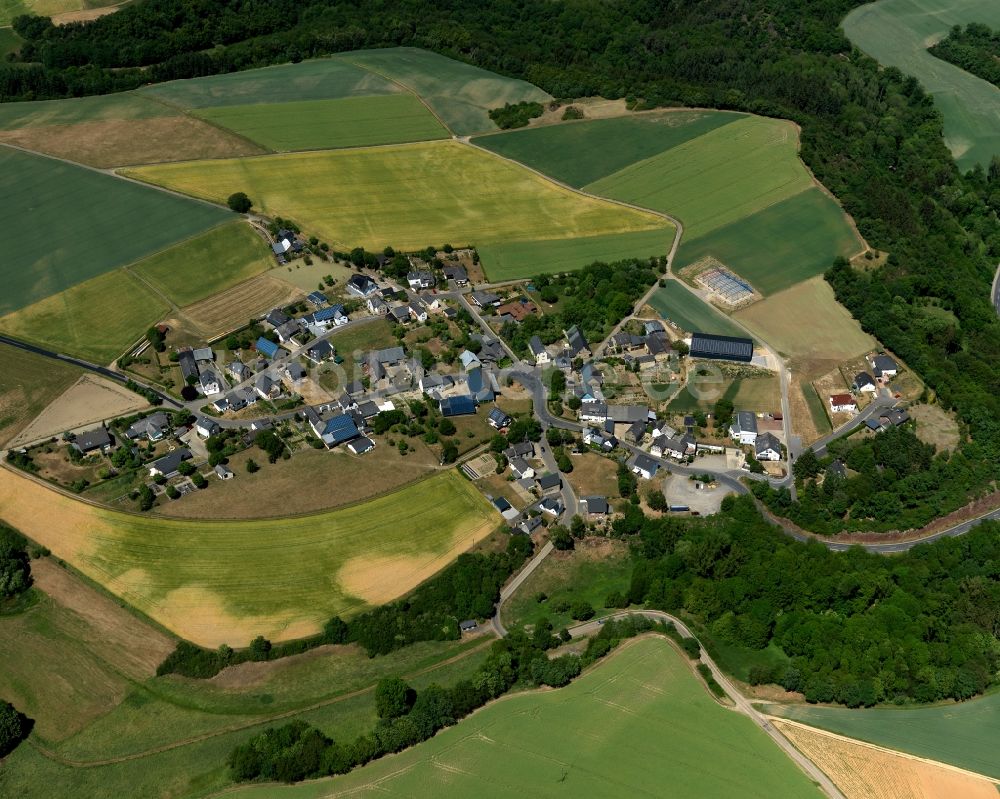 Möntenich aus der Vogelperspektive: Dorfkern in Möntenich im Bundesland Rheinland-Pfalz