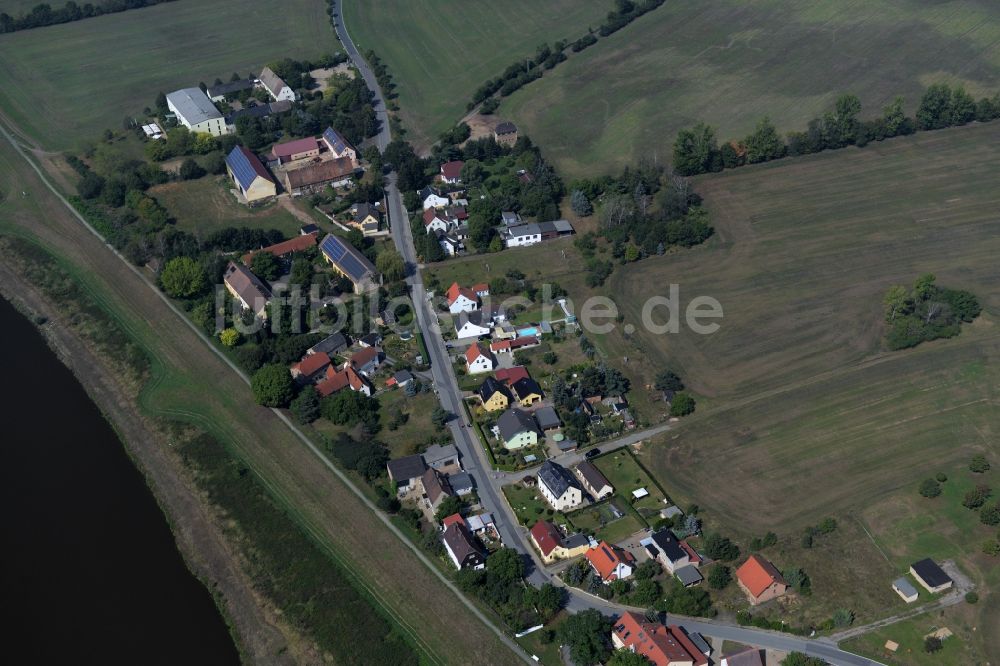 Moritz von oben - Dorfkern in Moritz im Bundesland Sachsen