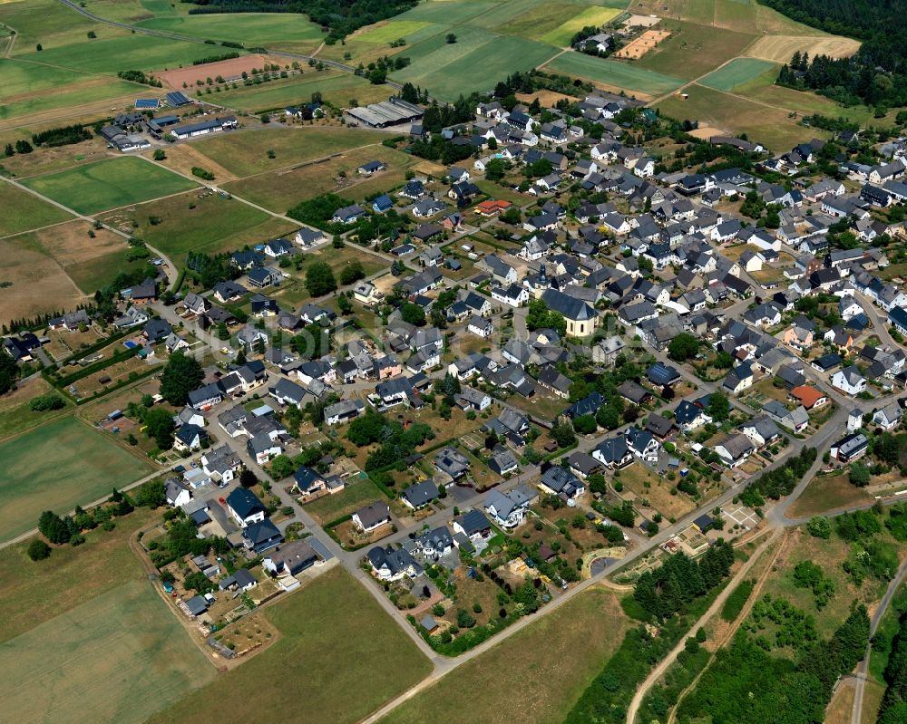 Mörsdorf von oben - Dorfkern in Mörsdorf im Bundesland Rheinland-Pfalz