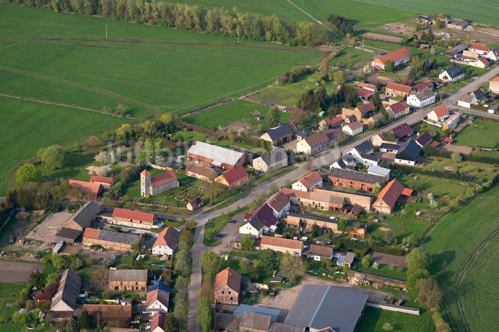 Luftbild Mützlitz - Dorfkern in Mützlitz im Bundesland Brandenburg, Deutschland