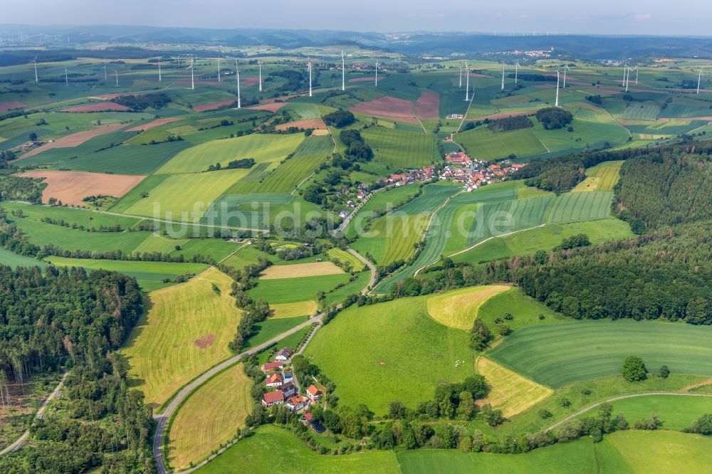 Luftaufnahme Neudorf - Dorfkern in Neudorf im Bundesland Hessen, Deutschland