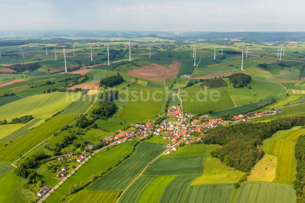 Luftbild Neudorf - Dorfkern in Neudorf im Bundesland Hessen, Deutschland