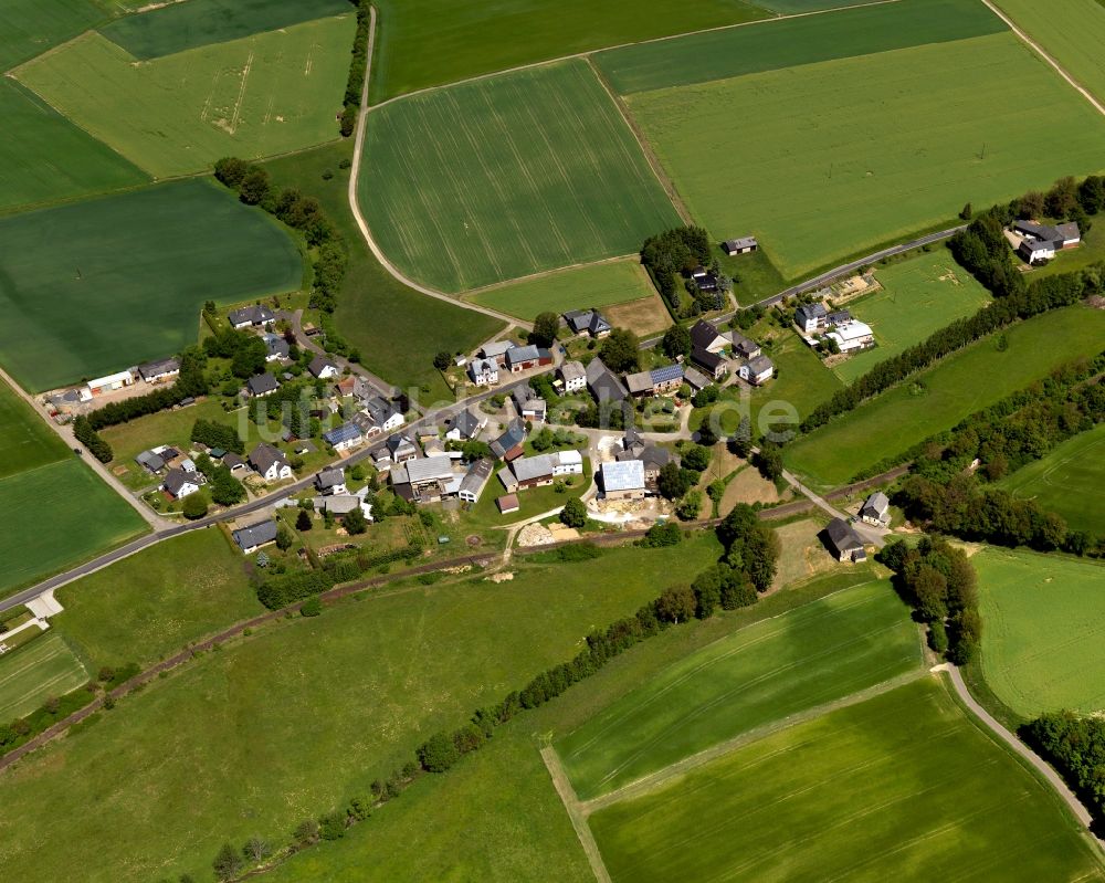 Luftbild Nickweiler, Nannhausen - Dorfkern in Nickweiler, Nannhausen im Bundesland Rheinland-Pfalz