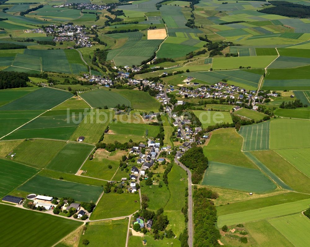 Luftaufnahme Nickweiler, Nannhausen - Dorfkern in Nickweiler, Nannhausen im Bundesland Rheinland-Pfalz