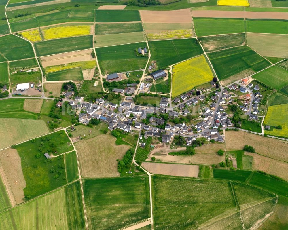 Oberbachheim aus der Vogelperspektive: Dorfkern in Oberbachheim im Bundesland Rheinland-Pfalz