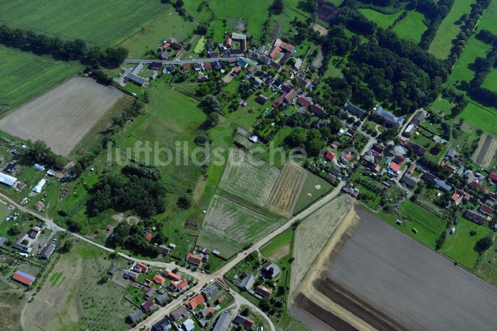 Luftaufnahme Groß-Ziethen - Dorfkern und Ortsansicht von Groß-Ziethen im Bundesland Brandenburg