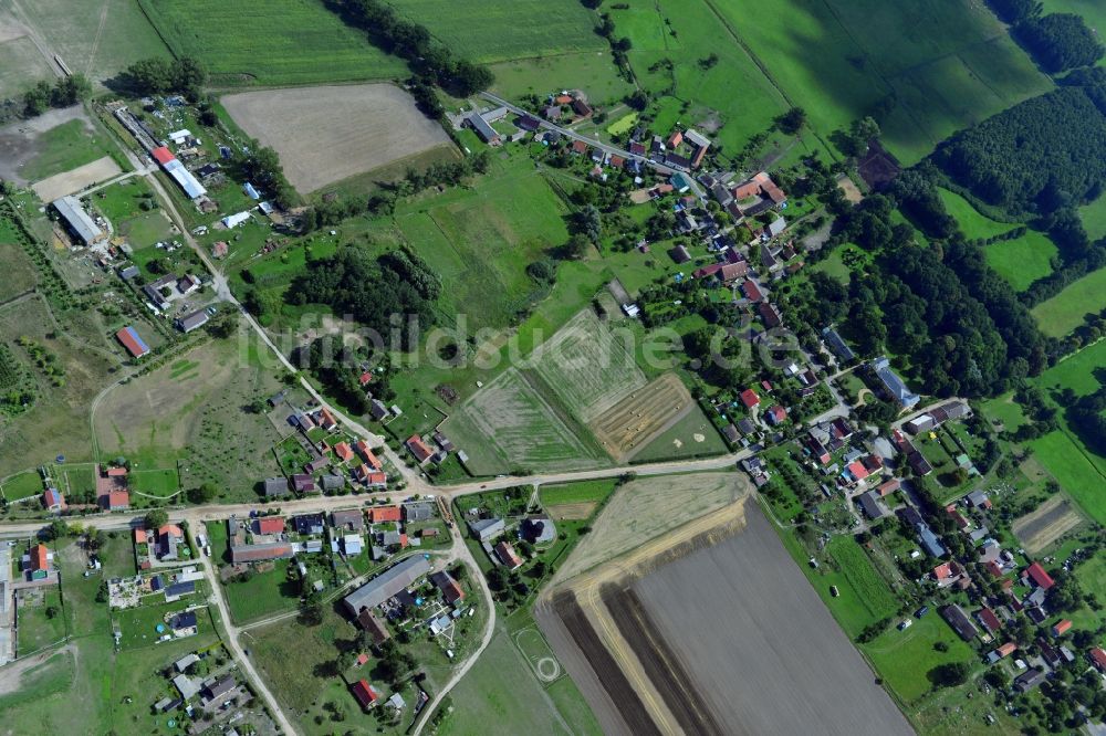 Groß-Ziethen von oben - Dorfkern und Ortsansicht von Groß-Ziethen im Bundesland Brandenburg