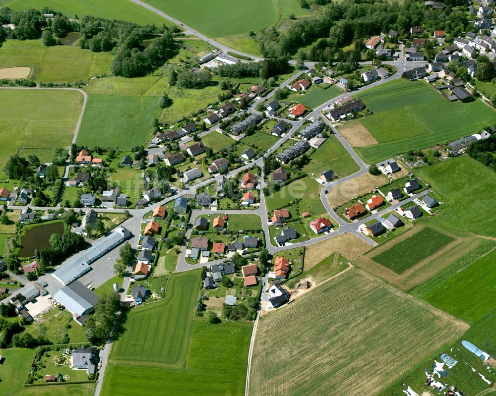 Luftbild Sparneck - Dorfkern am Rande des Kraftwerkes in Sparneck im Bundesland Bayern, Deutschland