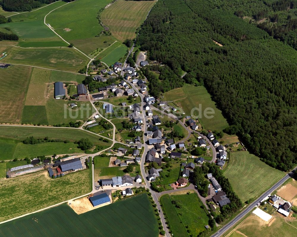 Rödelhausen von oben - Dorfkern in Rödelhausen im Bundesland Rheinland-Pfalz