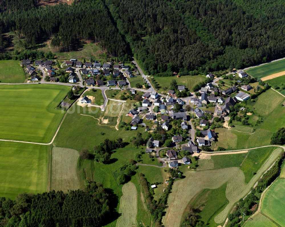 Luftaufnahme Rödern - Dorfkern in Rödern im Bundesland Rheinland-Pfalz