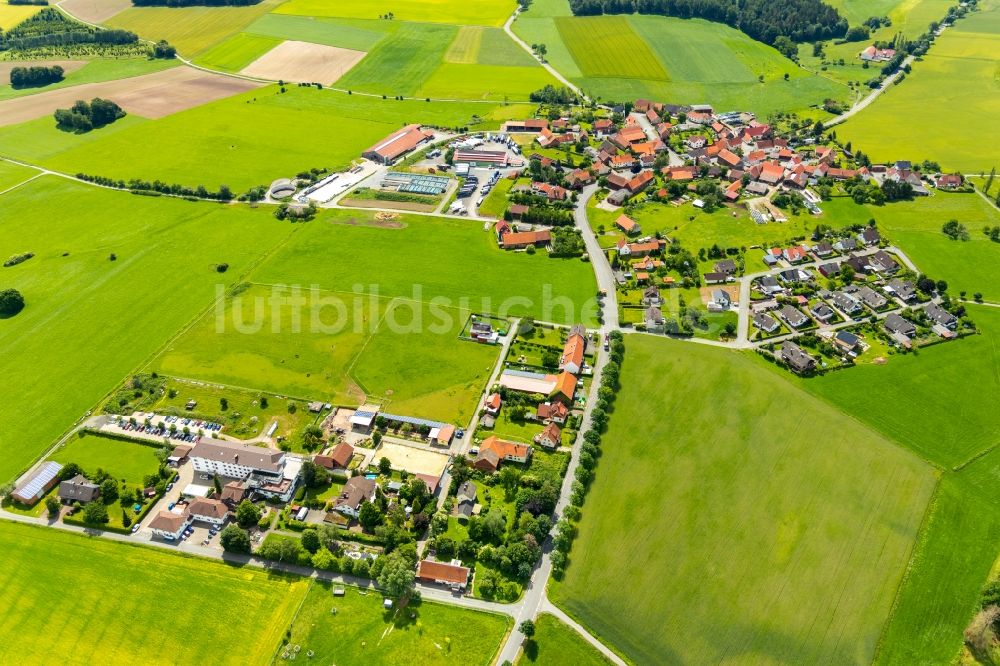 Luftbild Rhadern - Dorfkern in Rhadern im Bundesland Hessen, Deutschland