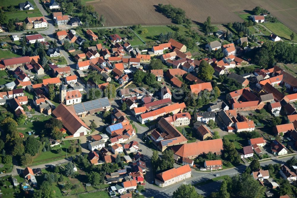 Luftbild Rockensußra - Dorfkern in Rockensußra im Bundesland Thüringen