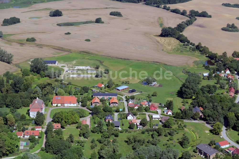 Luftbild Rumpshagen, Ankershagen - Dorfkern in Rumpshagen, Ankershagen im Bundesland Mecklenburg-Vorpommern