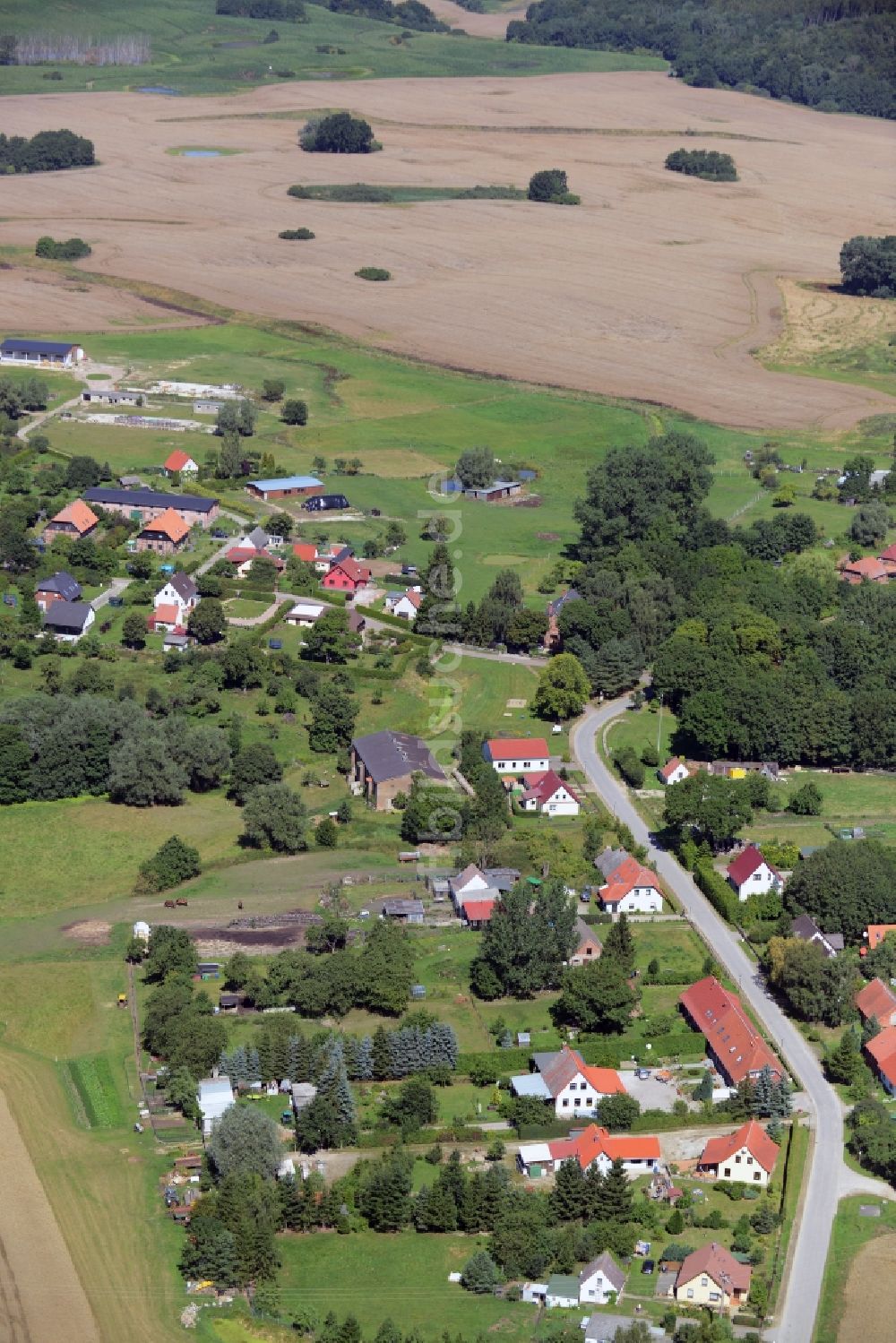 Luftaufnahme Rumpshagen, Ankershagen - Dorfkern in Rumpshagen, Ankershagen im Bundesland Mecklenburg-Vorpommern