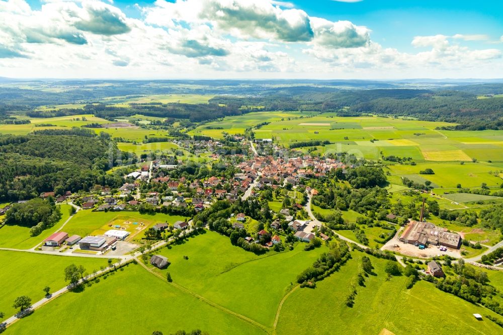 Luftbild Sachsenberg - Dorfkern in Sachsenberg im Bundesland Hessen, Deutschland