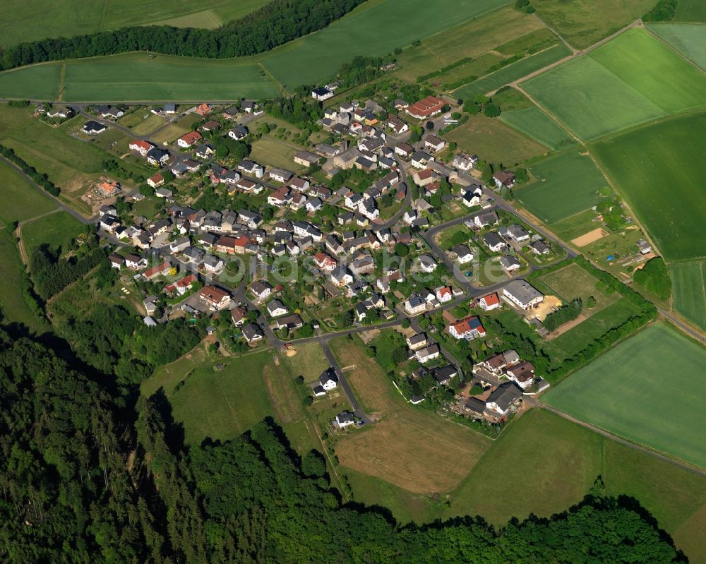 Scheidt von oben - Dorfkern in Scheidt im Bundesland Rheinland-Pfalz