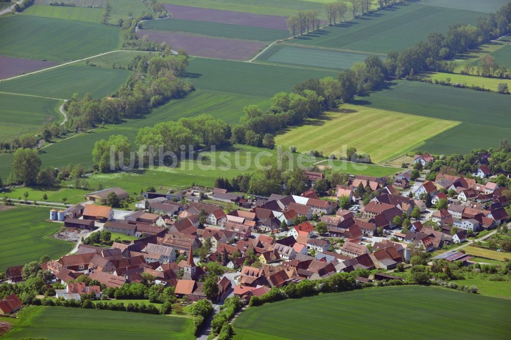 Luftbild Schellbach, Neustadt - Dorfkern in Schellbach, Neustadt im Bundesland Bayern