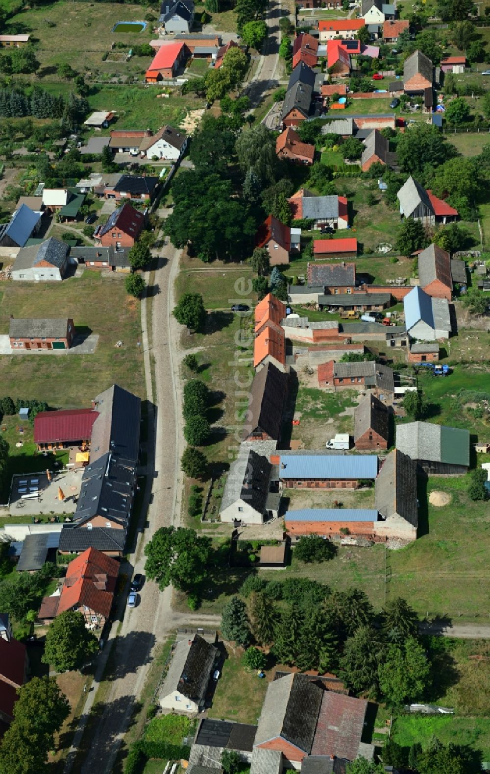 Schilde aus der Vogelperspektive: Dorfkern in Schilde im Bundesland Brandenburg, Deutschland