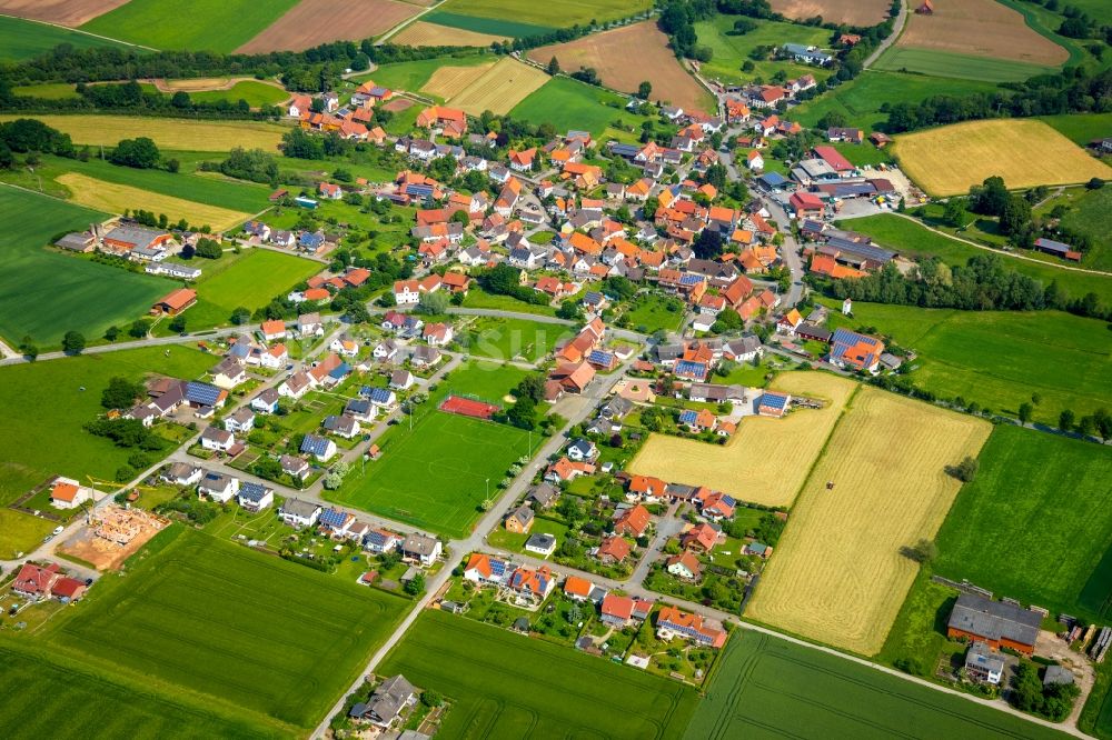 Luftbild Schmillinghausen - Dorfkern in Schmillinghausen im Bundesland Hessen, Deutschland