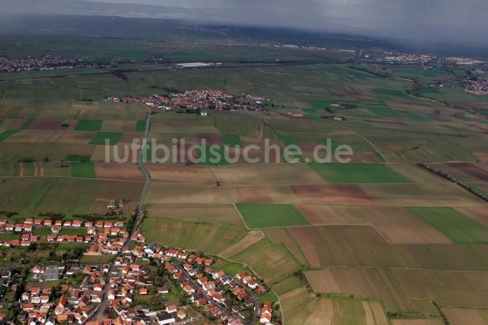 Luftaufnahme Schornsheim - Dorfkern in Schornsheim im Bundesland Rheinland-Pfalz