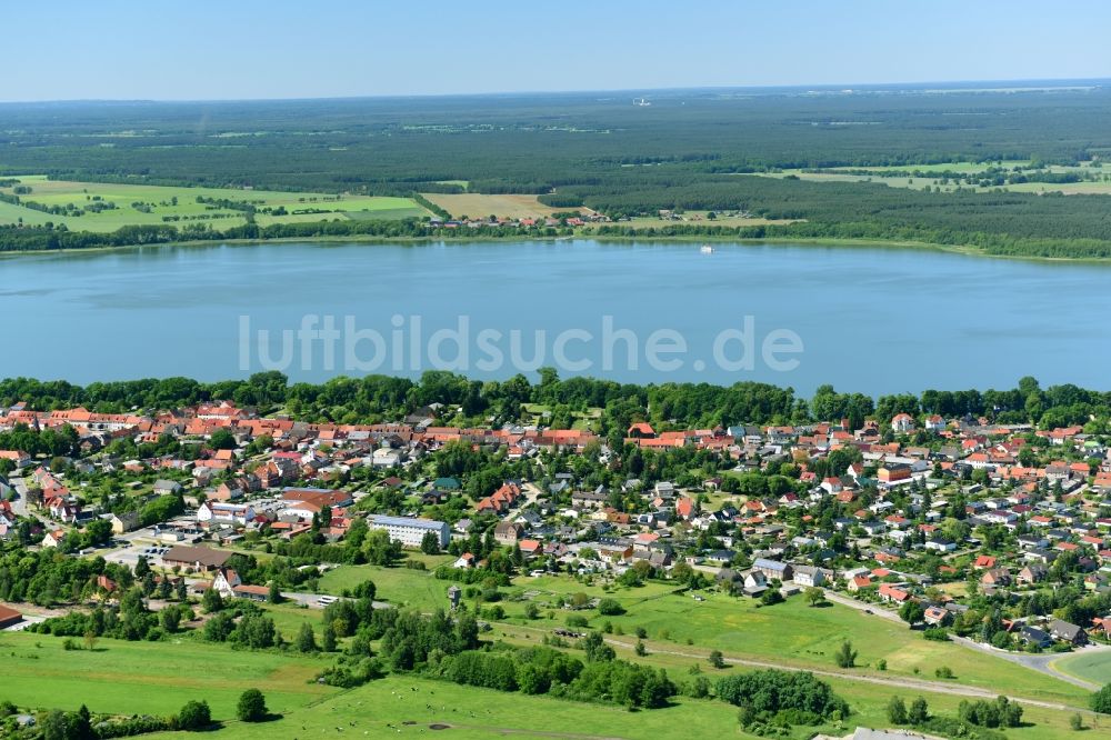 Luftbild Arendsee (Altmark) - Dorfkern an den See- Uferbereichen des Arendseees in Arendsee (Altmark) im Bundesland Sachsen-Anhalt, Deutschland