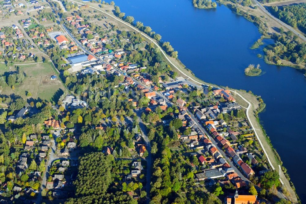 Luftbild Gartow - Dorfkern an den See- Uferbereichen Gartower See in Gartow im Bundesland Niedersachsen, Deutschland