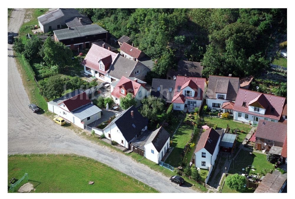 Kamminke aus der Vogelperspektive: Dorfkern an den See- Uferbereichen des Stettiner Haff in Kamminke auf Usedom im Bundesland Mecklenburg-Vorpommern, Deutschland