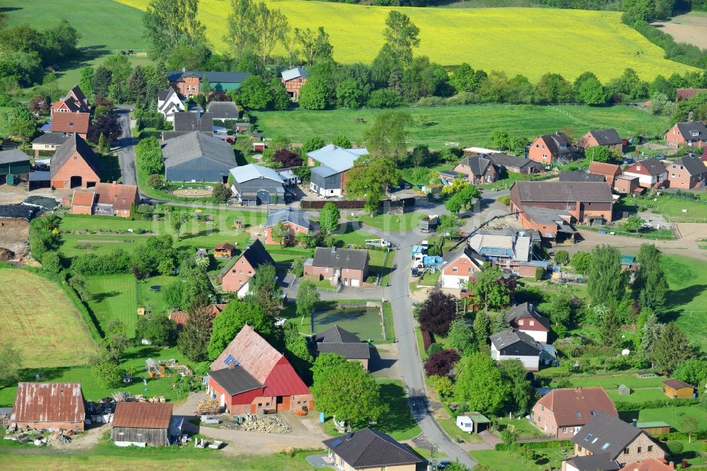 Siebenbäumen von oben - Dorfkern in Siebenbäumen im Bundesland Schleswig-Holstein