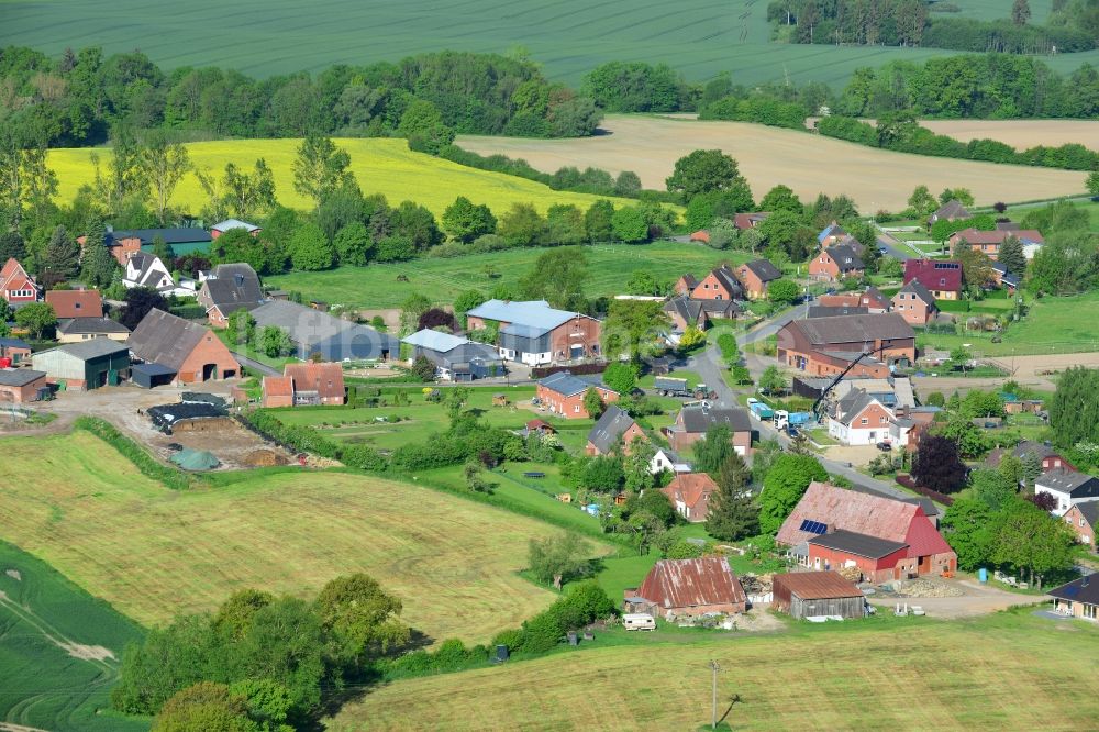 Luftbild Siebenbäumen - Dorfkern in Siebenbäumen im Bundesland Schleswig-Holstein