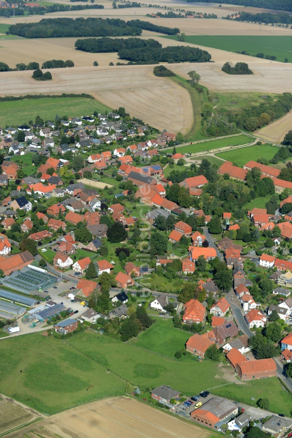 Luftaufnahme Barsinghausen - Dorfkern von Stemmen im Bundesland Niedersachsen