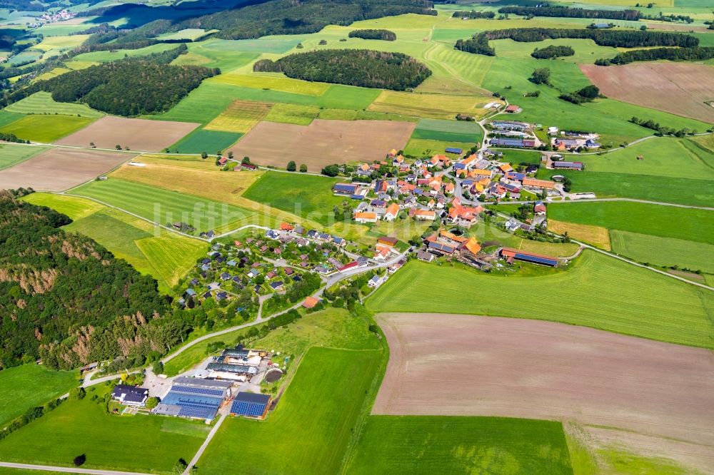 Sudeck von oben - Dorfkern in Sudeck im Bundesland Hessen, Deutschland