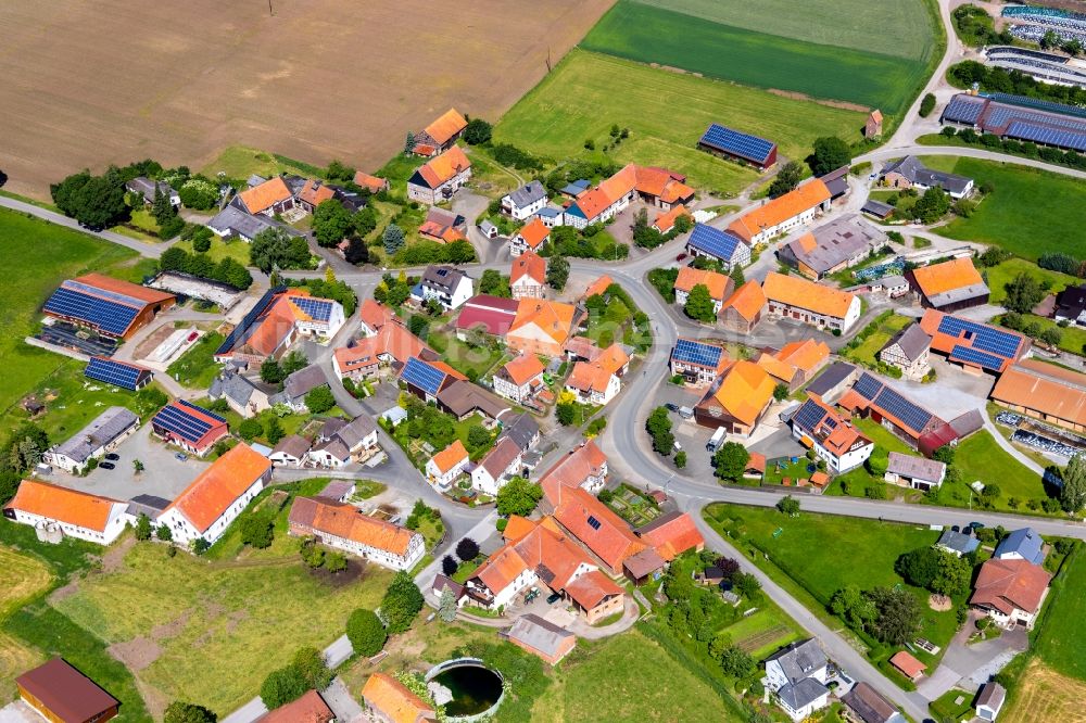 Luftbild Sudeck - Dorfkern in Sudeck im Bundesland Hessen, Deutschland