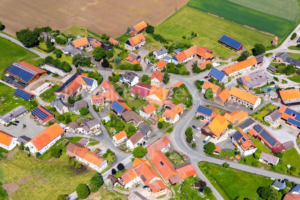 Luftaufnahme Sudeck - Dorfkern in Sudeck im Bundesland Hessen, Deutschland