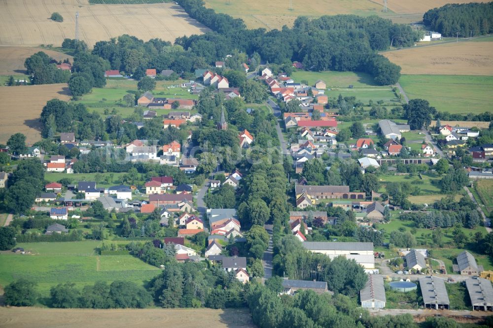 Luftaufnahme Tempelfelde, Sydower Fließ - Dorfkern in Tempelfelde, Sydower Fließ im Bundesland Brandenburg