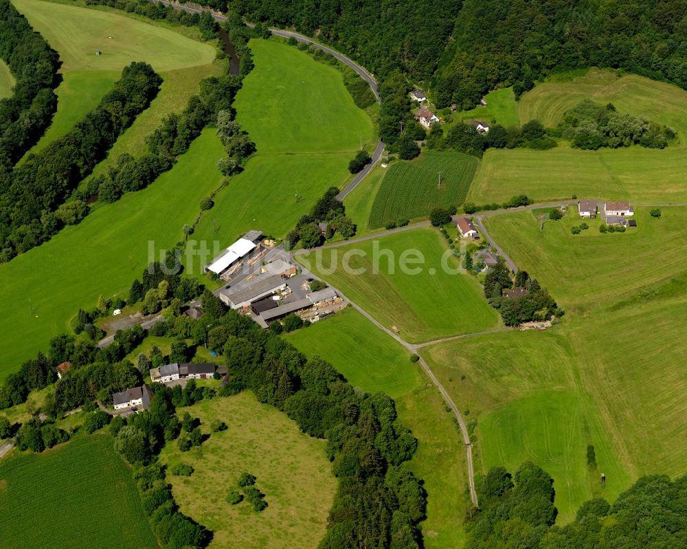 Thalhof, Neustadt (Wied) von oben - Dorfkern in Thalhof, Neustadt (Wied) im Bundesland Rheinland-Pfalz