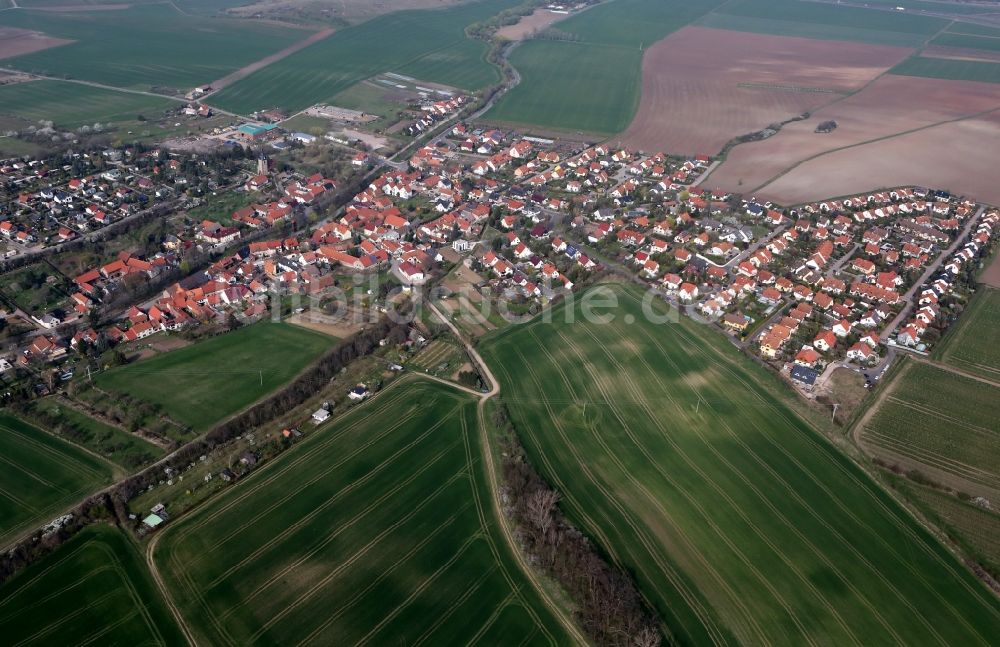 Tiefthal von oben - Dorfkern von Tiefthal im Bundesland Thüringen