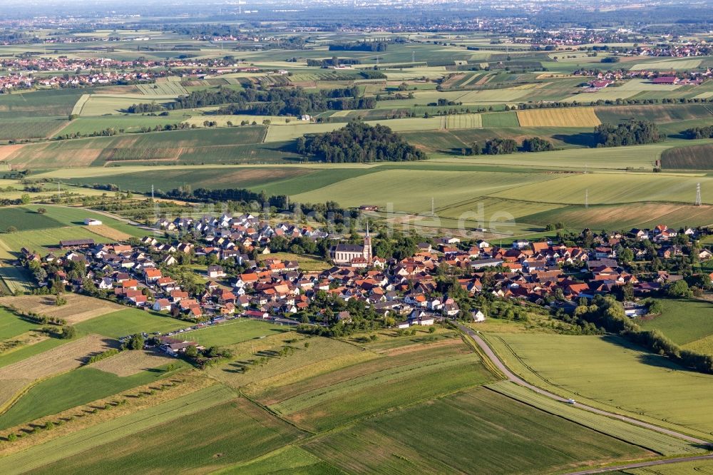 Luftaufnahme Uhlwiller - Dorfkern in Uhlwiller in Grand Est, Frankreich